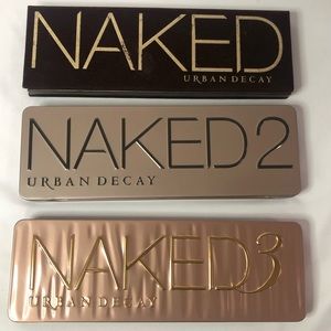Urban Decay Naked, Naked 2 and Naked 3 Palettes